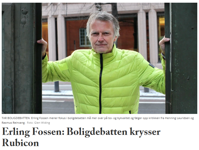 Ja til smart byutvikling, Erling Fossen!